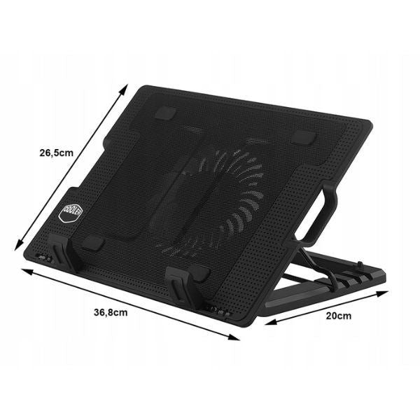 9-17 "Laptop hűtő" állítható magasságú és LED-es világítással