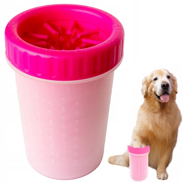 Dispozitiv de curatare a labutelor cainilor sau pisicilor din silicon premium, Roz