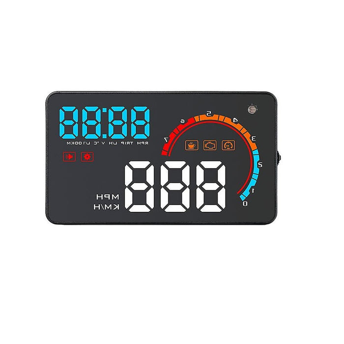 Ecran HUD Head-up display D2000 5.5", cu proiectie afisaj bord pe parbriz cu mufa OB2, cu alarma de viteza