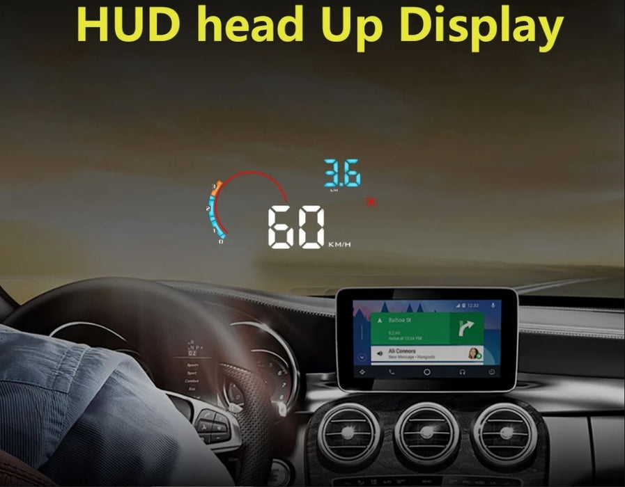 HUD HUD-up Display D2000 5.5 "οθόνη, με οθόνη παρμπρίζ με ob2 jack, με συναγερμό ταχύτητας