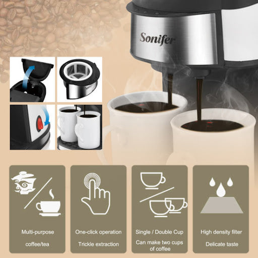 Filtru/Expresor cafea Sonifer Sf-3540 450W + 2 cesti cadou