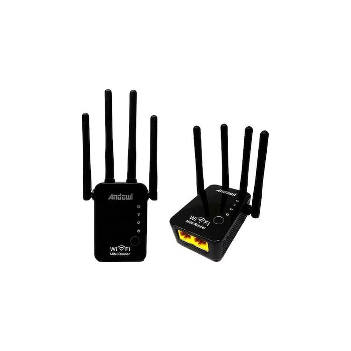 Extender WiFi cu o singur banda 2,4 GHz, 300Mbps, negru