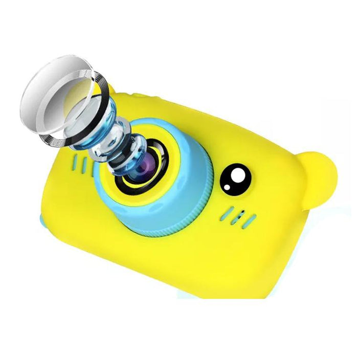 Camera foto copii, HD, functie webcam, 50 efecte foto, ecran 2inch, in forma de ursulet