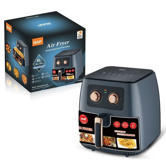 RAF 5294, 8L, 1700W Hot Air Fryer, Dark Grey