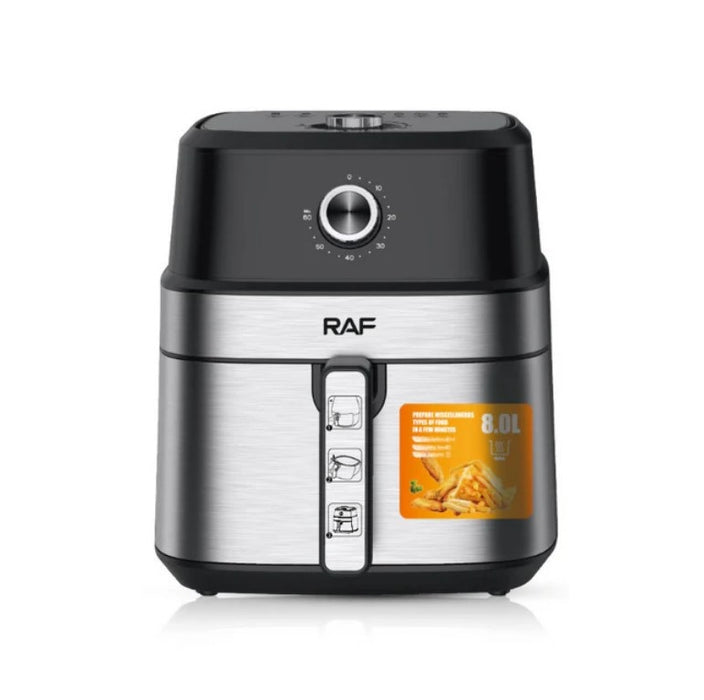 Hot Air Fryer, RAF 5319, Χωρίς λάδι, χωρητικότητα 8L, 1800W, μαύρο ασθενή