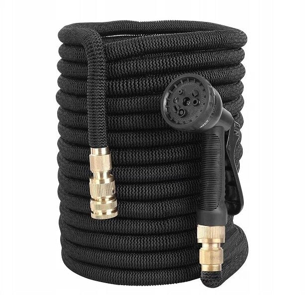 Furtun de gradina extensibil 15-30-45 m, Pistol de stropit cu 8 tipuri de pulverizare