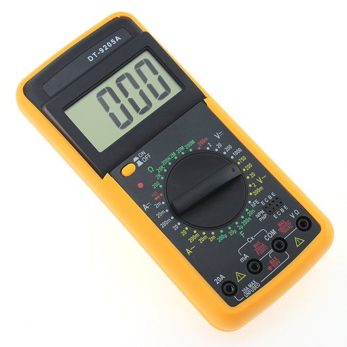 Digitális multiméter antiszoc tokkal, 2 tesztkútdal, sárga-narancs