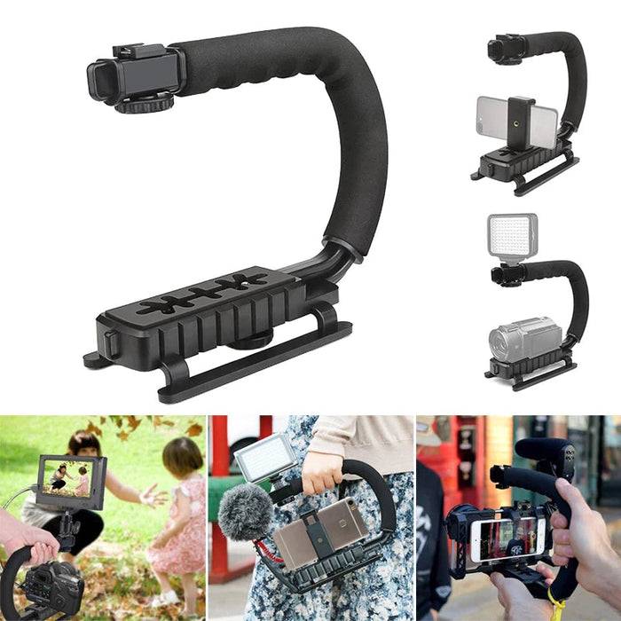 Stabilizator Imagine, pentru Camera Video si Aparat Foto, Portabil, Forma de U