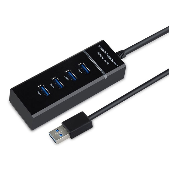 USB HUB 4 USB 3,0, Ultra Slim, Data Letöltés vagy adatátvitel, 5 GBPS, fekete