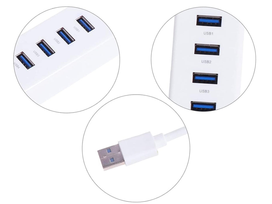 Hub USB cu 4 porturi USB 3.0 viteza transfer de pana la 5Gbps