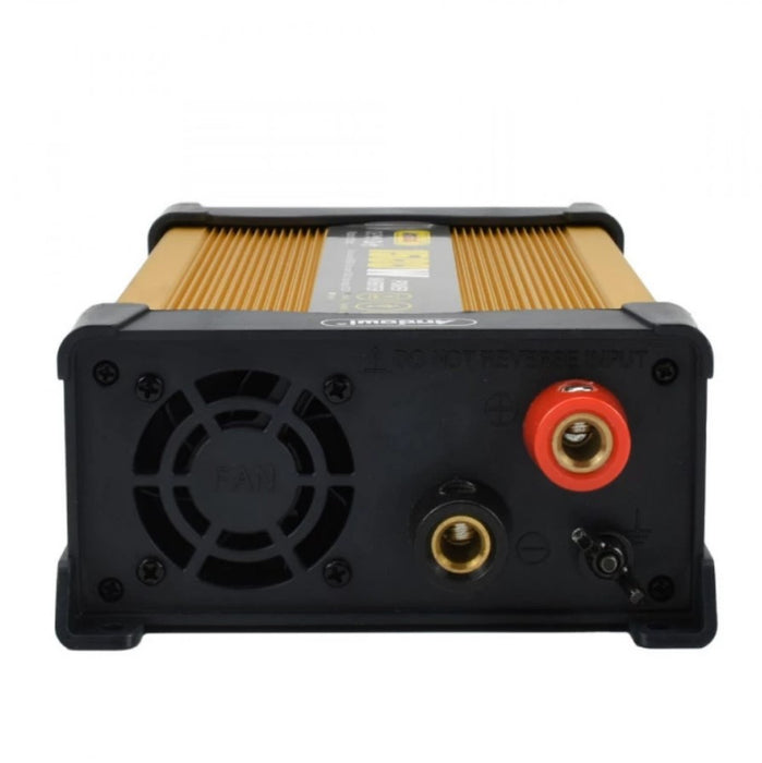 Invertor de tensiune auto KS2000, 2000W 12V, 220V, cu unda sinusoidala modificata, indicator LED, auriu