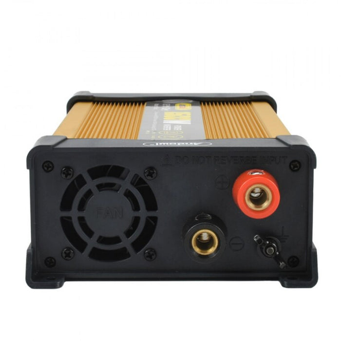 Andowl KS1500 инвертор на напрежението на автомобила, 1500W, 12V, 220V, 26 x 11 x 6,5см, злато