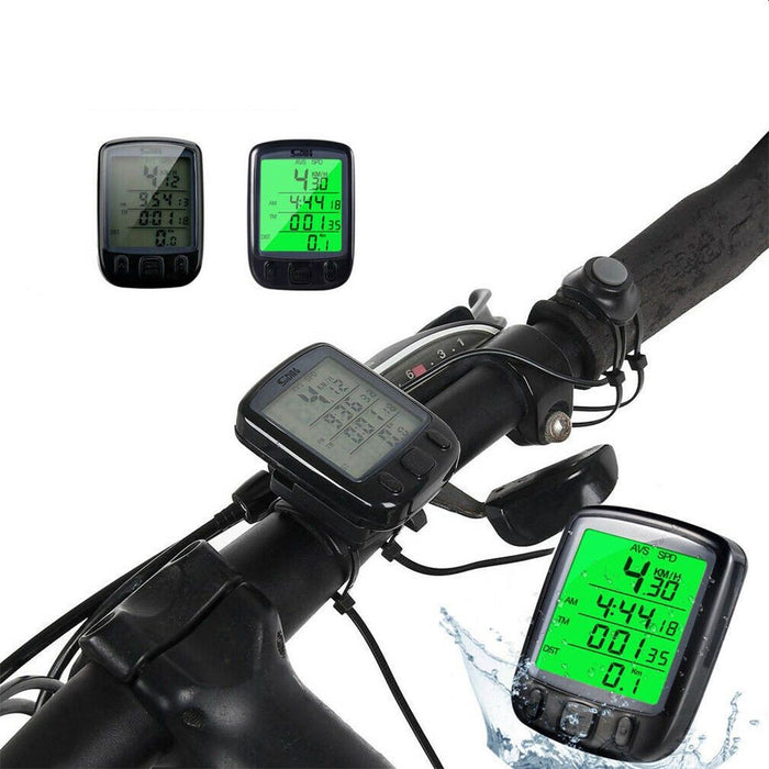 Kilometraj Digital bicicleta, Ecran luminat LCD, 25 functii