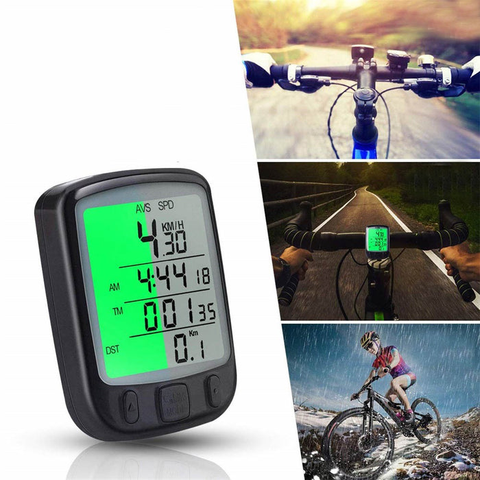 Kilometraj Digital bicicleta, Ecran luminat LCD, 25 functii