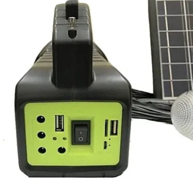 Kit Solar GDLite GD-2000A cu 3 becuri incluse, boxa cu Bluetooth si Radio