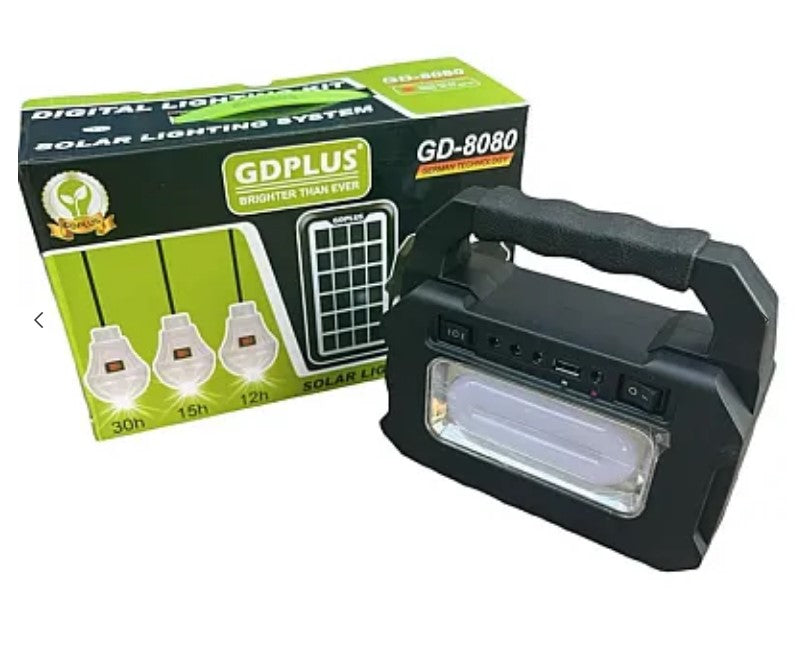 Kit Solar GDPlus GD-8080 portabil cu 3 becuri HA