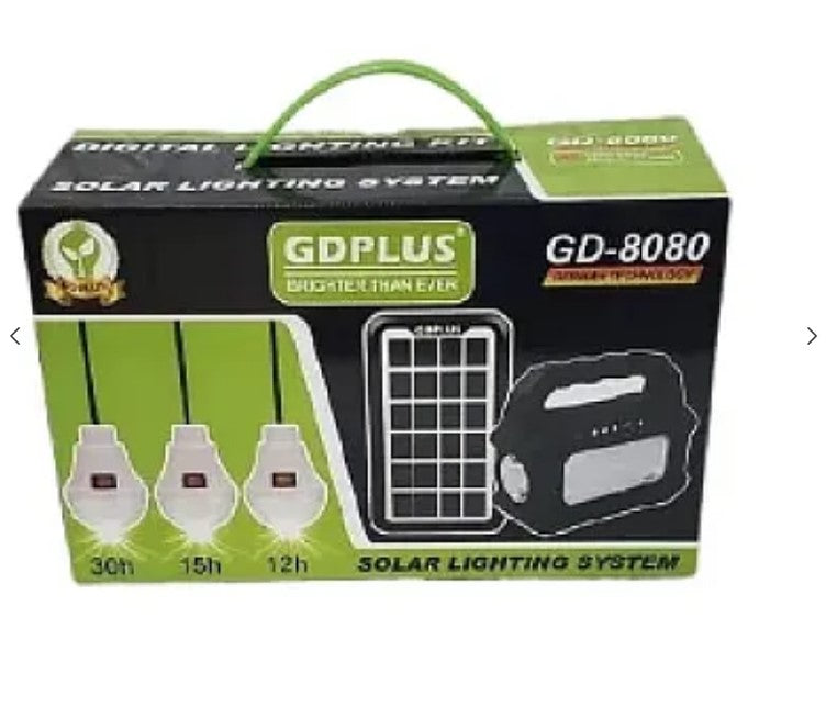 Kit Solar GDPlus GD-8080 portabil cu 3 becuri HA