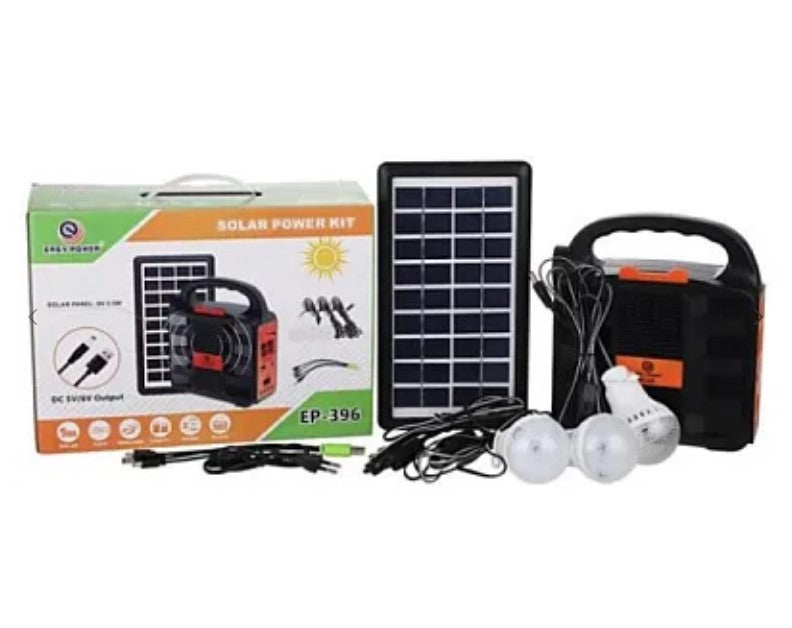 Kit cu panou solar EP-396 cu difuzor 3 becuri 9V - 3.5W