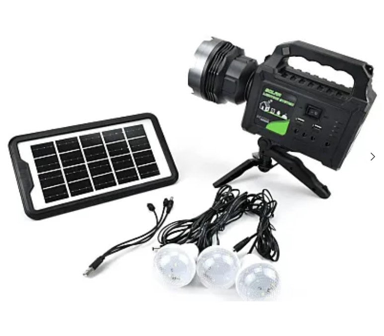 Kit solar de iluminat GDPlus GD-P70 cu 3 becuri