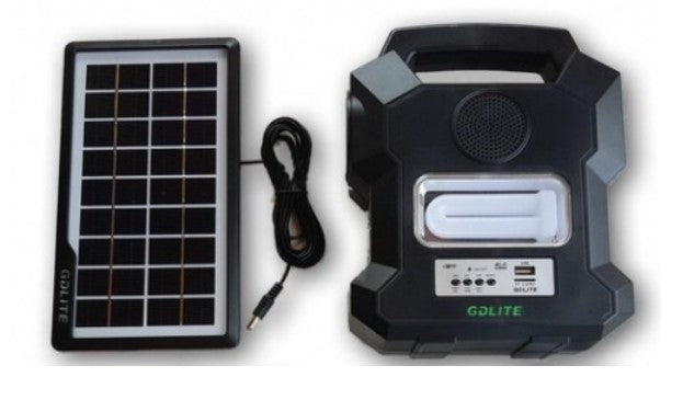 Kit solar portabil Gdlite GD-1000A USB bluetooth radio FM MP3 4 becuri incluse