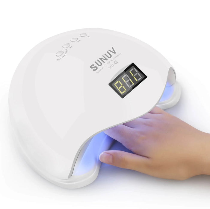 48W UV LED LAMP και 24 LED, για Manicure-Pedicure, με αισθητήρες και χρονοδιακόπτη, λευκό