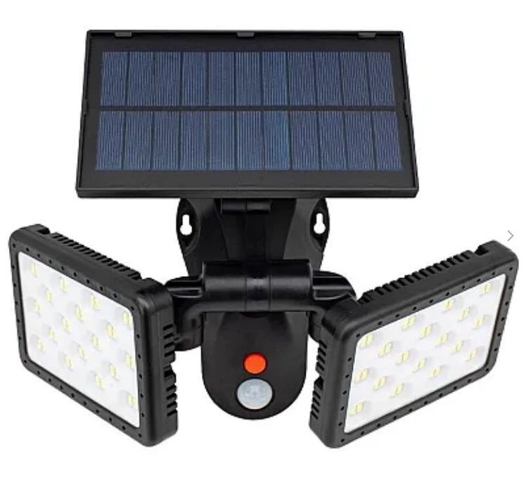 Lampa LED dubla W770A de perete cu panou solar 144 LED