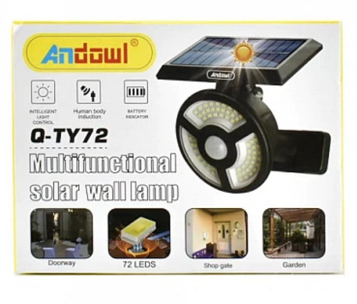 Lampa Solara 72 LED si Senzor Miscare Andowl QTY72 pentru gradina sau terasa