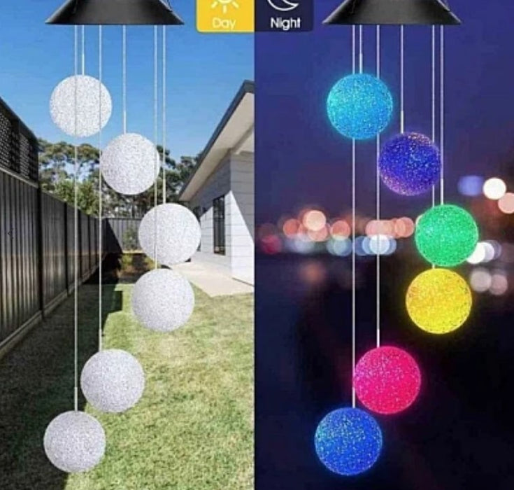 Ηλιακή λάμπα A148-FL8 Wind Bell με RGB Snow Bulgar