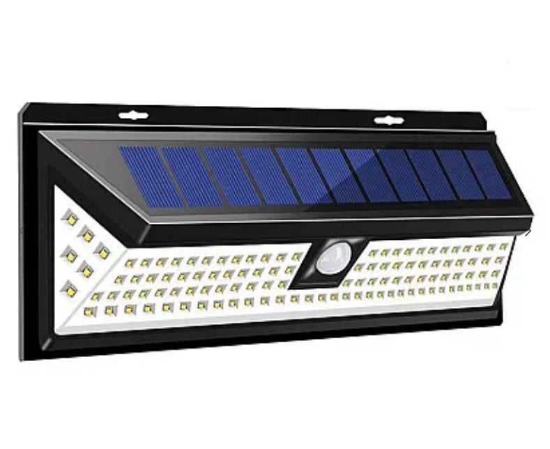 Külső napelemes lámpa 120 LED, mozgásérzékelő, 1200 lm, fal rögzítés