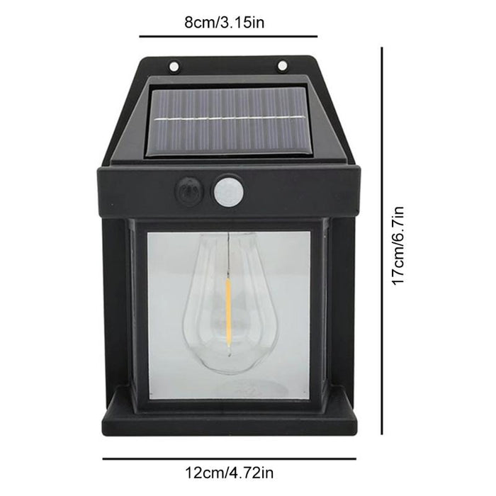 Set 3 x napenergia -lámpák 2W, 600 lm, IP65 vízállóság, kert vagy házhoz, fekete