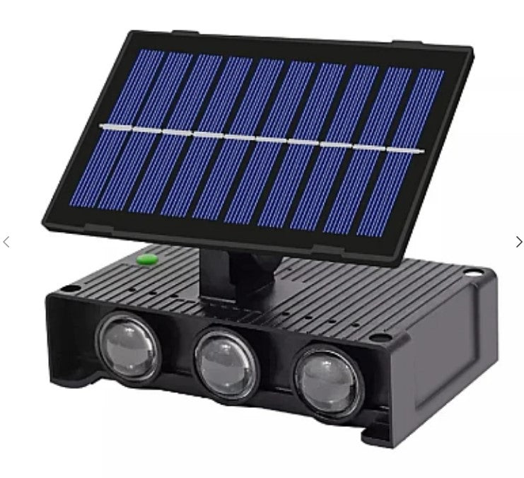 Lampa Solara de Perete, Dubla, cu Panou Solar 6 LED, montaj pe perete, iluminare sus/jos