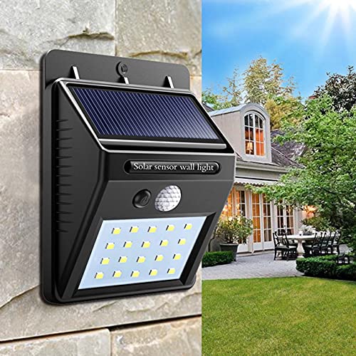 Lampa Solara de Perete cu Senzor de Miscare si de Noapte, 20 LED-uri