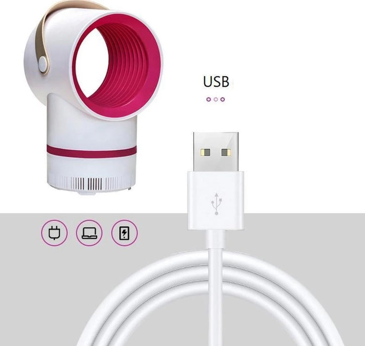 5W 5W -Mosquito UV lámpák, USB -kábel, fehér rózsaszín