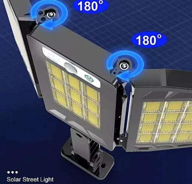 LED слънчева лампа с 10 000 LM Tripla COB сензор за движение с дистанционно управление