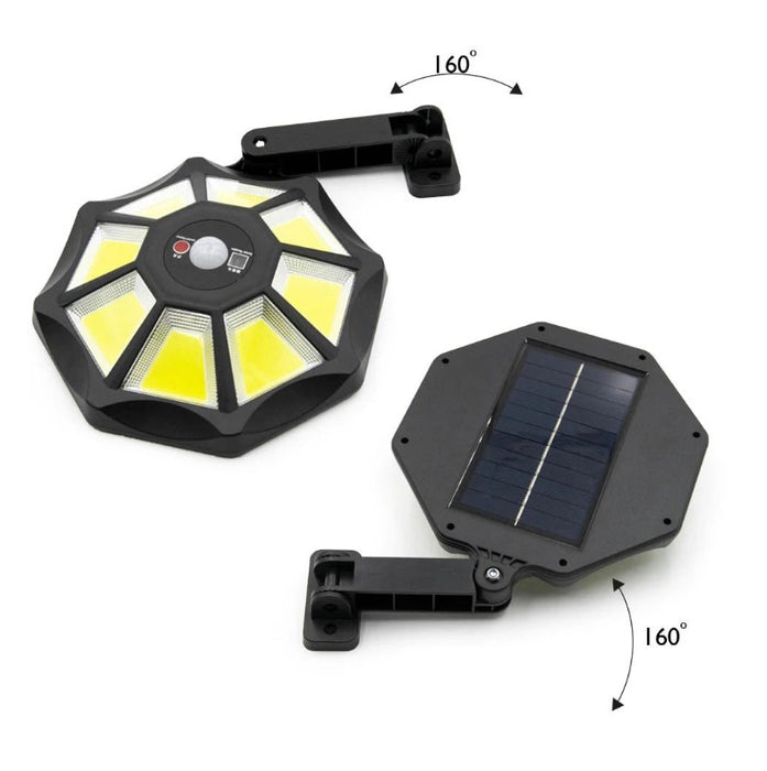 Lampa solara ZB-168B LED COB forma octagonala, pentru exterior