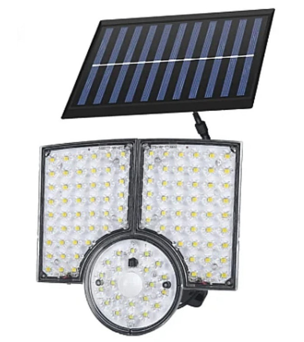 Lampa solara cu 3 casete reglabile senzor de miscare si 112 LED