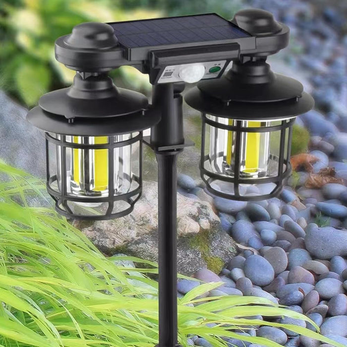 Lampa solara decorativa 192 LED COB cod JD-2217 pentru gradina sau terasa