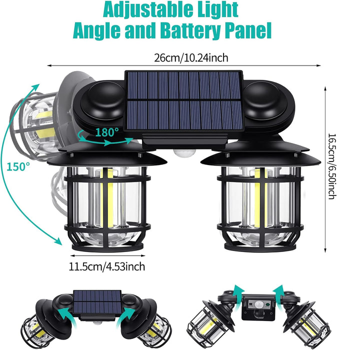 Dekoratív napenergia-lámpa 192 LED COB COB JD-2217 kertre vagy teraszra