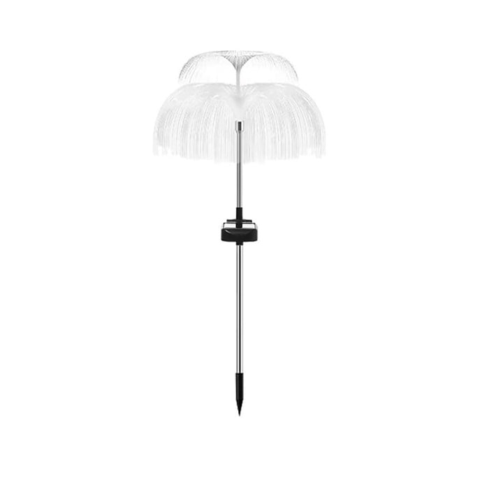 2 x Lampa solara decorativa, tip meduza, pentru gradina, cu lumina LED RGB, fibra optica, 7 culori