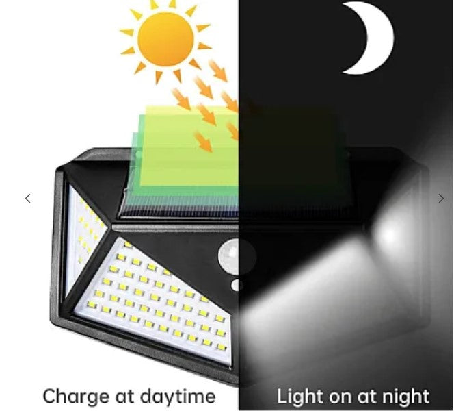 Λυχνία ηλιακού τοίχου Ultra 100 LED BK-100 για έξω