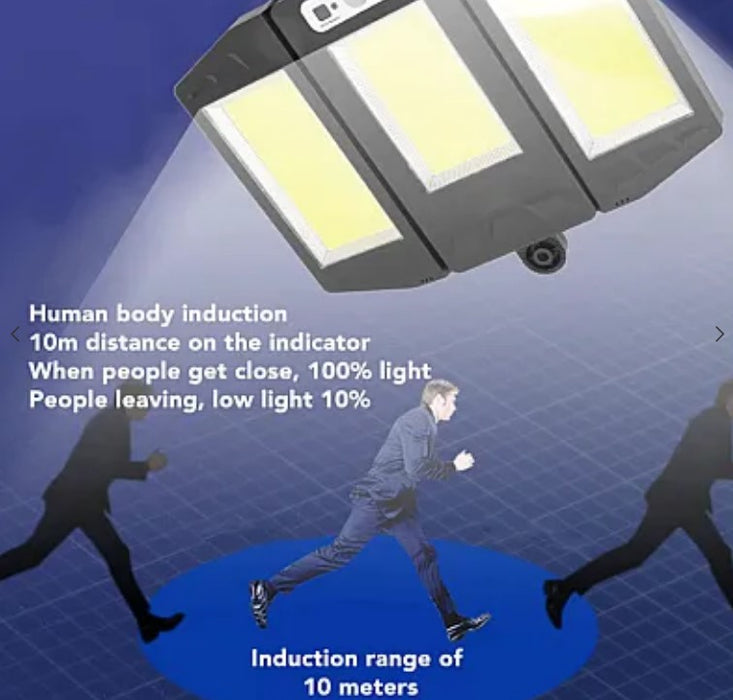 Napenergia fali lámpa mozgási érzékelő tripla csutakkal kívül