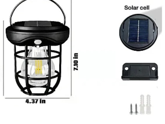 Lampa solara portabila CL T66 cu 3 led COB tip felinar, cu maner