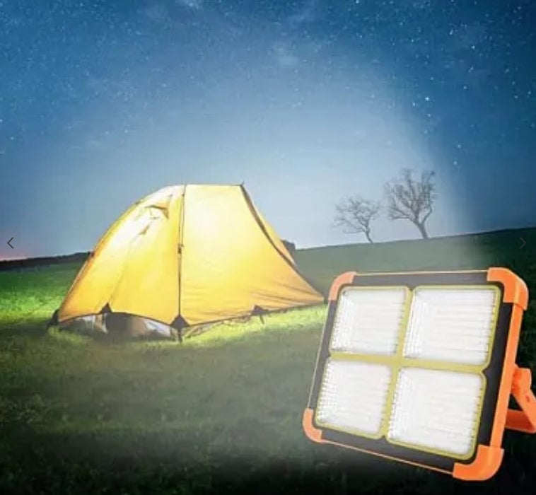 Hordozható LED -es munkalámpa 200W USB IP65, újratölthető, narancssárga