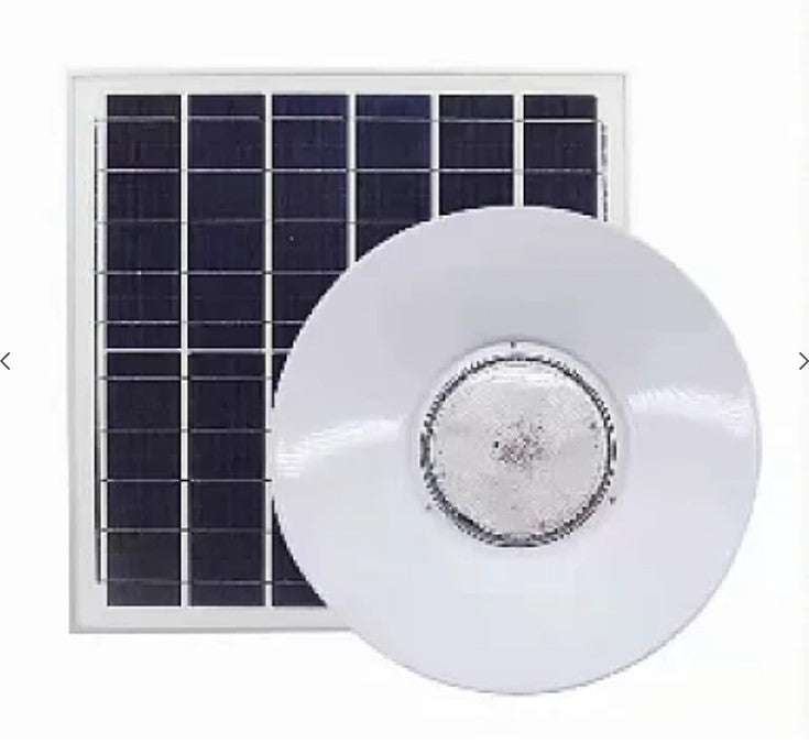 Kerek napelemes lámpa XF-707, 32 LED, 260 lm, IP65, lemez típus, csarnokhoz vagy külsőhez