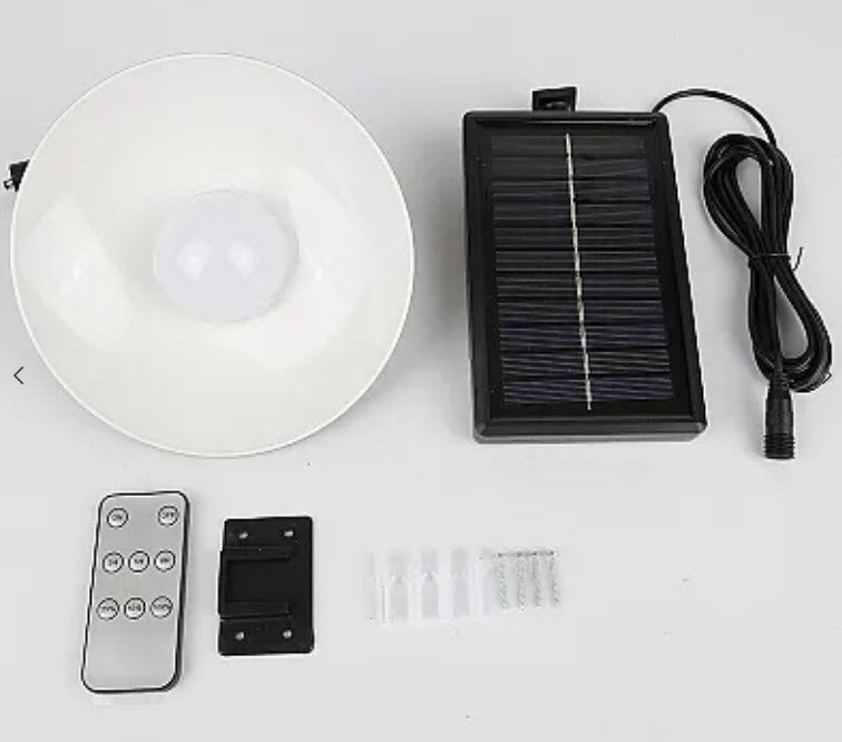 Kerek napelemes lámpa XF-707, 32 LED, 260 lm, IP65, lemez típus, csarnokhoz vagy külsőhez
