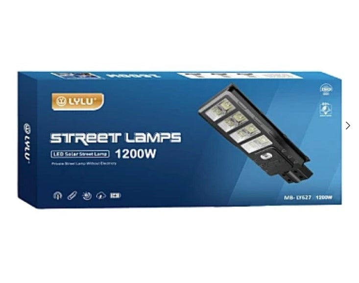 Lampa solara stradala 1200W MB LY627 cu 6 casete, cu telecomanda