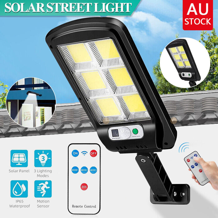 LED Street Solar Lamp, με 6 dials, αισθητήρα κίνησης, IP65, μαύρο