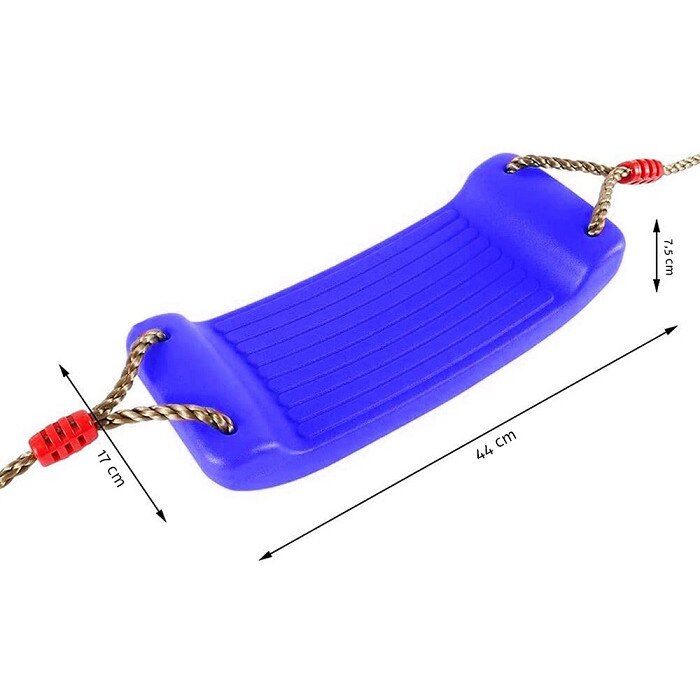 Leagan din plastic fara spatar, rezistent 100kg, Albastru sau Rosu