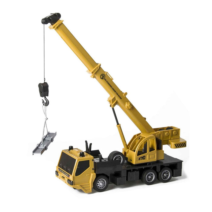 Toy Crane, για κατασκευή, τηλεχειριστήριο με 6 κανάλια 2,4 GHz, επαναφορτιζόμενο, κίτρινο/μαύρο