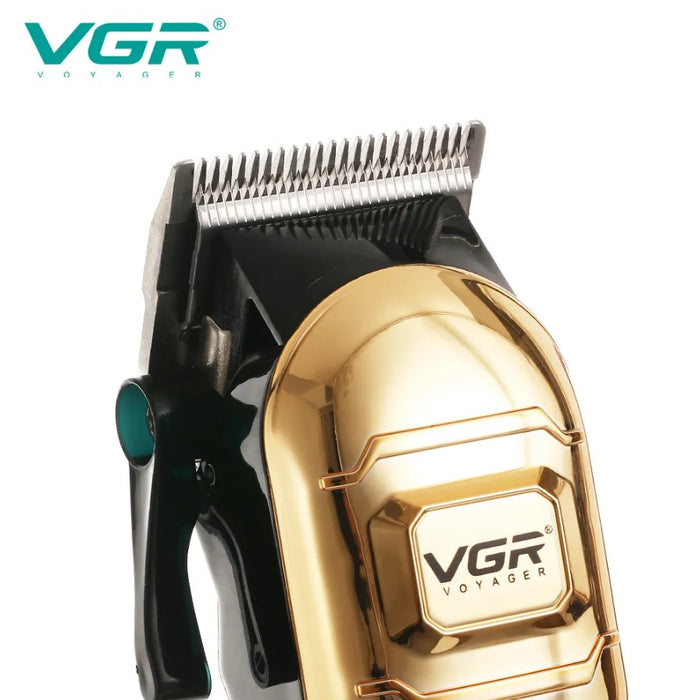 VGR VGR V-268 Professional Trimmer, Wireless, USB зареждане, 10W, 4 разстояния, цифров дисплей, злато